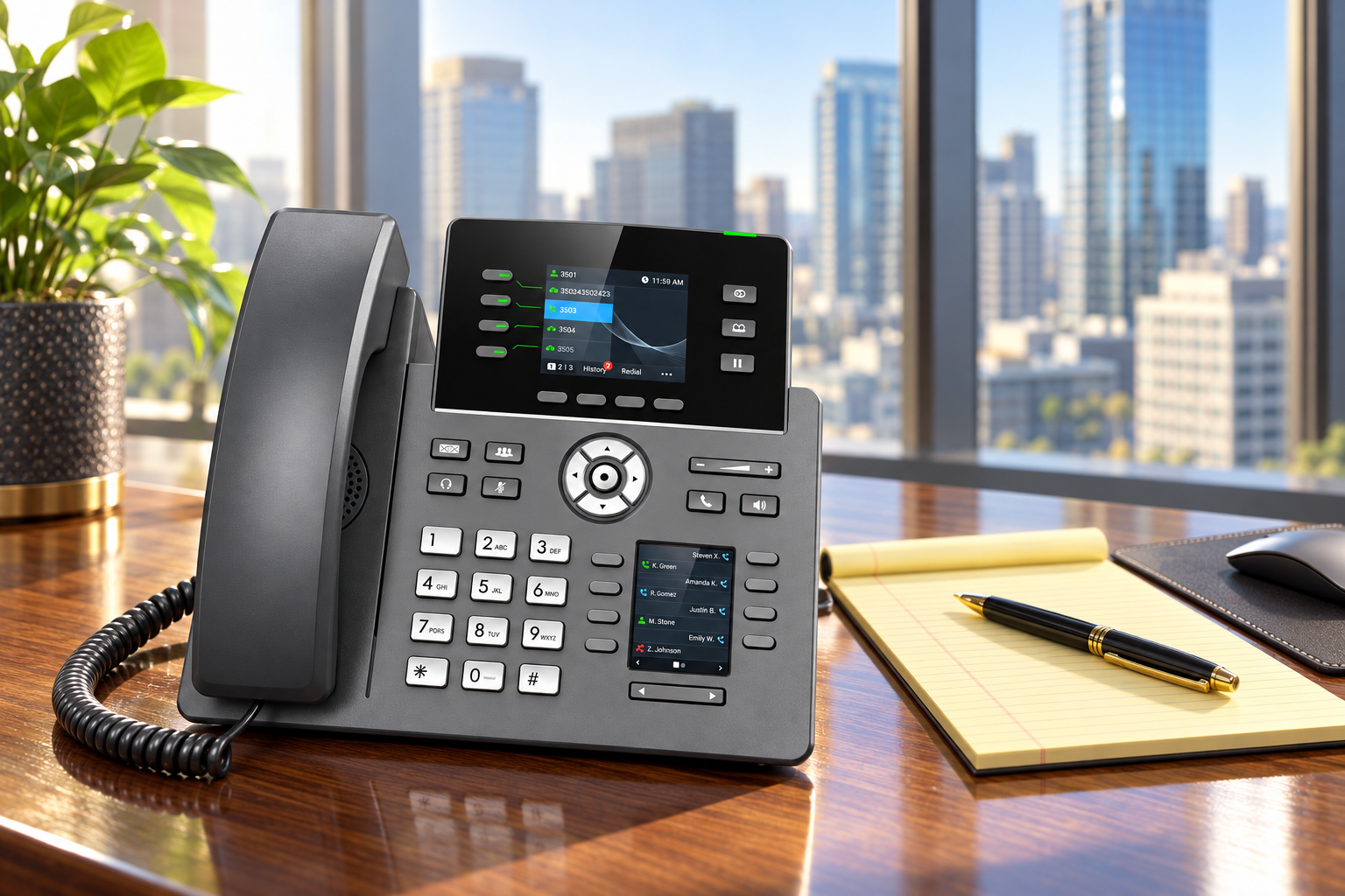 Nortel Nortel Voice office phone on a desk